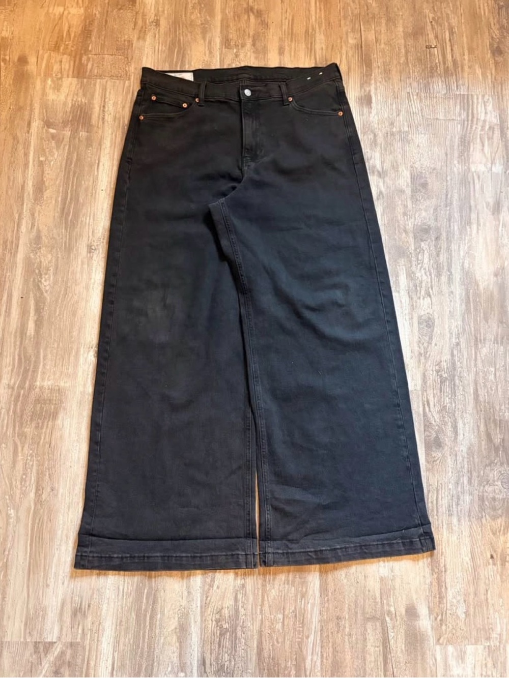 Gap wide leg jeans 27 inch leg openings